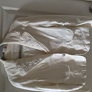 White corduroy blazer